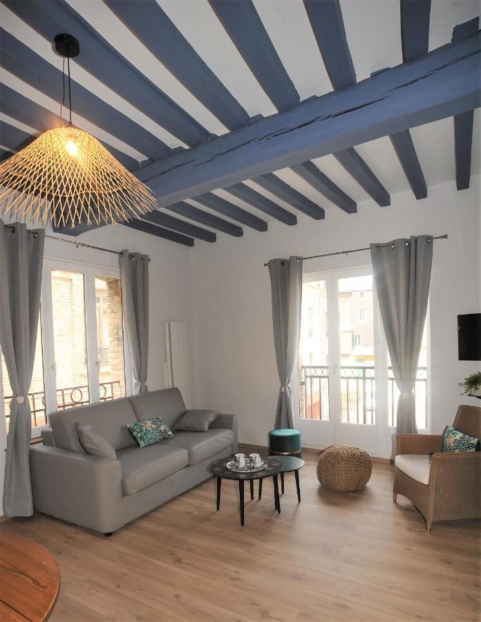 Appartement Au colombage bleu à Dieppe Extérieur photo